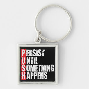 Fitness Workout Gym Motivation - Push Key Ring