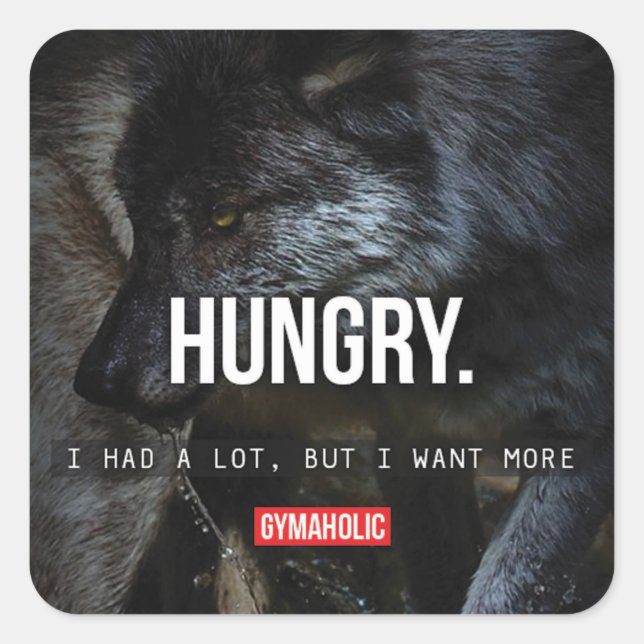 Fitness Workout Gym Motivation Square Sticker (Front)