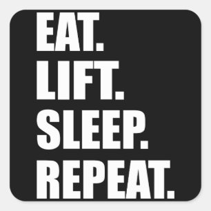 Fitness Workout Gym Motivation Square Sticker