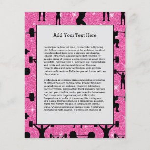Fitness Workout Gym Sport Pink Glitter Flyer