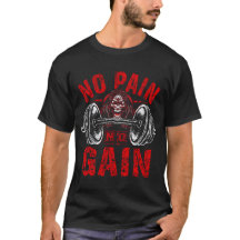 Fitness Workout Shirt 2025 | No Pain No Gain Gym T