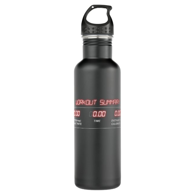 Fitness workout summary 710 ml water bottle (Front)