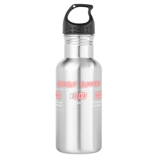 Fitness workout summary 710 ml water bottle (Front)