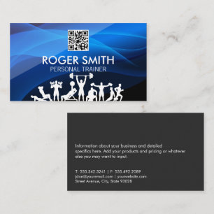 Fitness workouts   QR Code Business Card