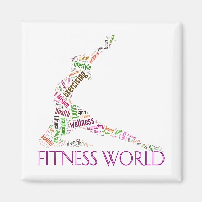Fitness world magnet (Front)
