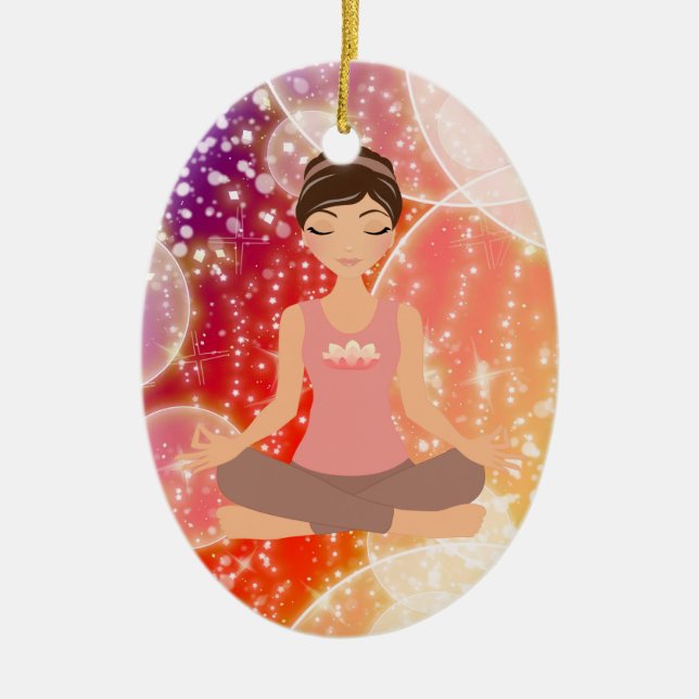 Fitness! Yoga - SRF Ceramic Tree Decoration (Front)