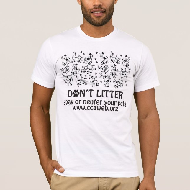 Fitted Don't Litter Men's T-shirt (Front)