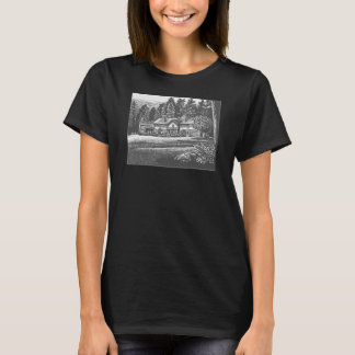 Fitted Tee with 25th Blodgett House Print