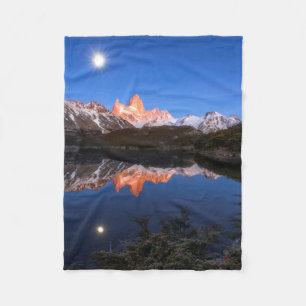 Fitz Roy'S Reflection Fleece Blanket