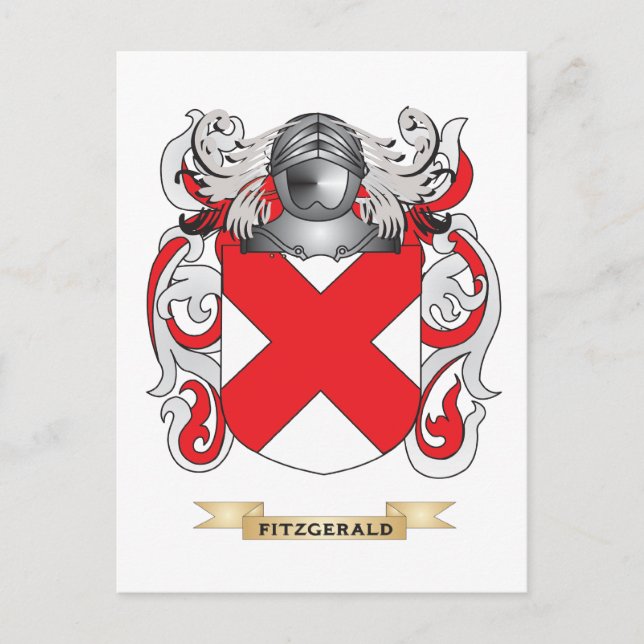 Fitzgerald Coat of Arms Postcard (Front)