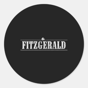 Fitzgerald Irish Name St Patricks Day Family Match Classic Round Sticker