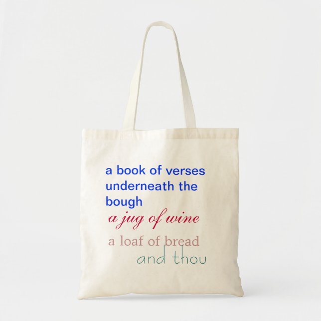 Fitzgerald Rubaiyat Tote Bag (Front)