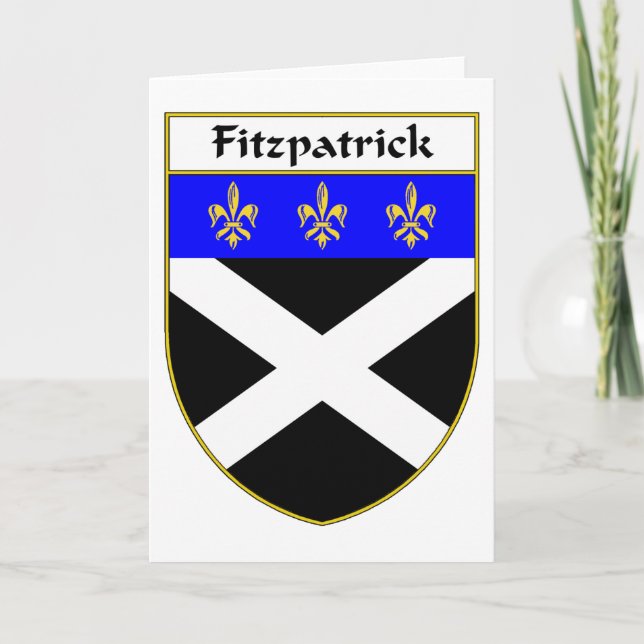 Fitzpatrick Coat of Arms/Family Crest Card (Front)