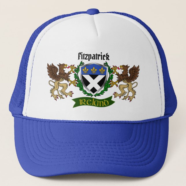 Fitzpatrick Irish Shield Personalised  Trucker Hat (Front)