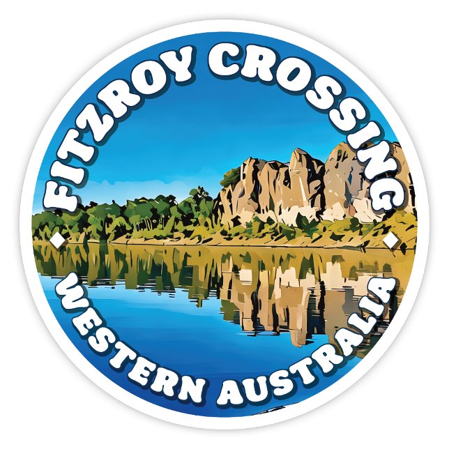 Fitzroy Crossing, Western Australia Round Sticker (Fitzroy Crossing Western Australia round sticker)