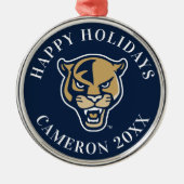 FIU Panther Head Metal Ornament (Front)
