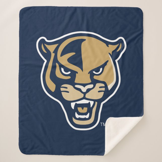 FIU Panther Head Sherpa Blanket (Front)