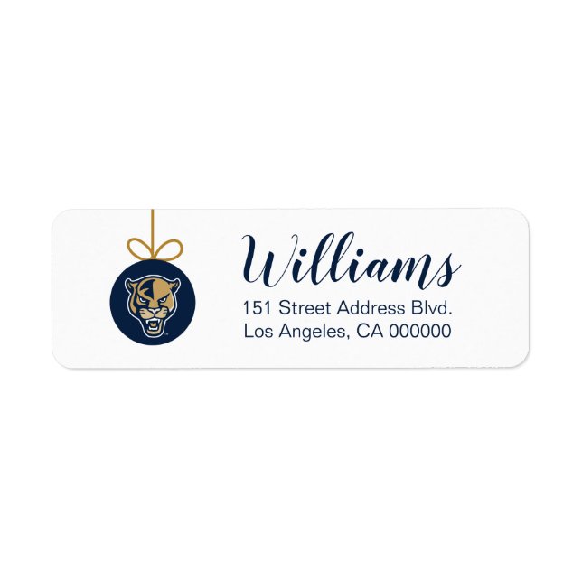 FIU Panthers - Christmas Return Address Label (Front)