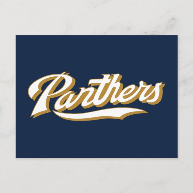 FIU Panthers Script Invitation Postcard (Front)