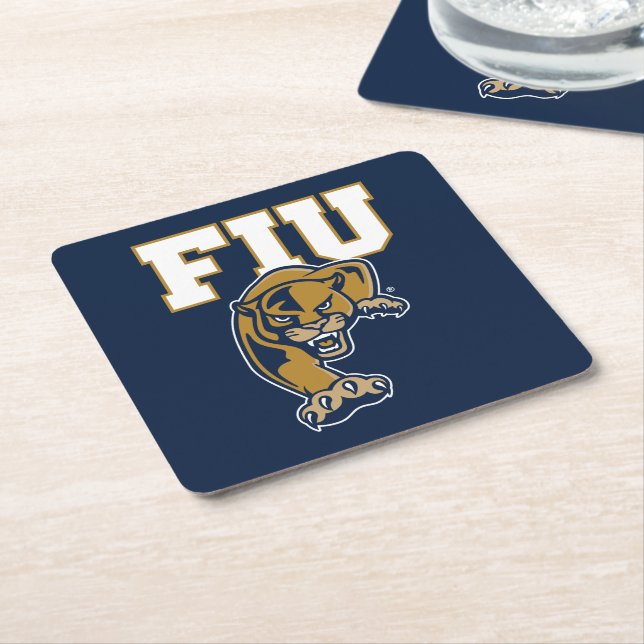 FIU Panthers Square Paper Coaster (Angled)