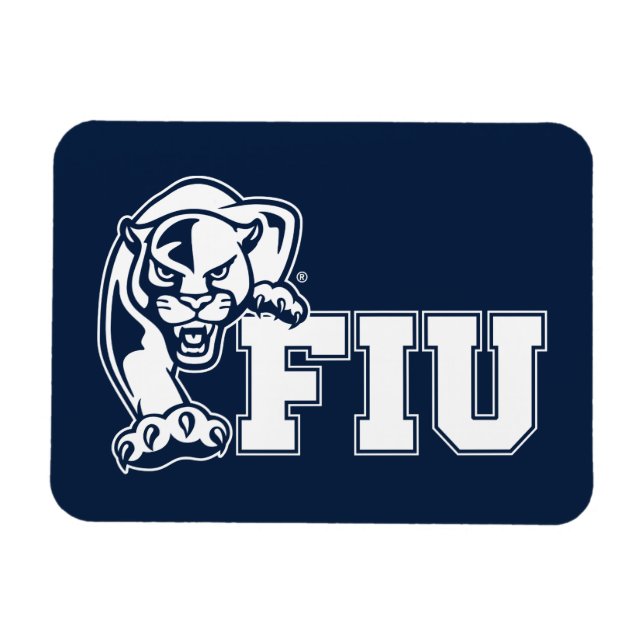 FIU Panthers - White Logo Magnet (Horizontal)