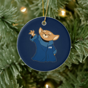 FIU   Roary The Child Ceramic Ornament