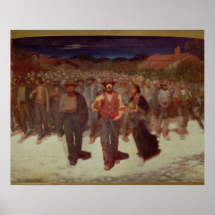 Fiumana (The Human Tide) 1895-96 (oil on canvas) Poster