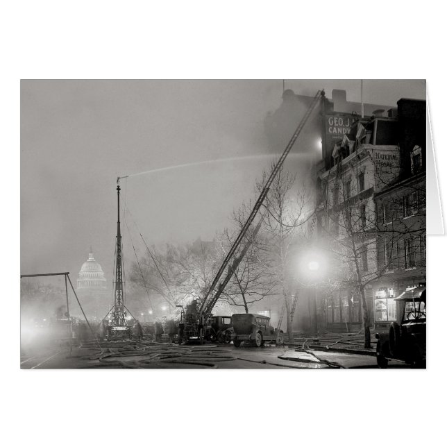Five Alarm Fire at Night, 1925 (Front Horizontal)
