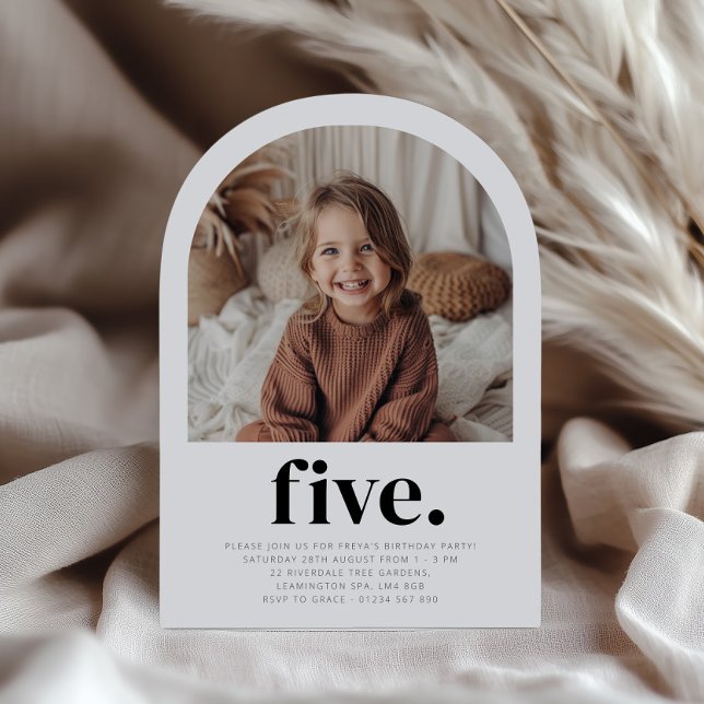 Five Arch Photo Birthday Invitation (Creator Uploaded)