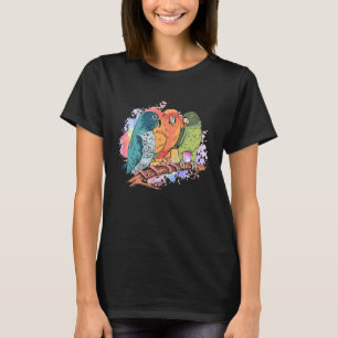 Five Artistic Parrot Rainbow Pet Birds for Ornitho T-Shirt