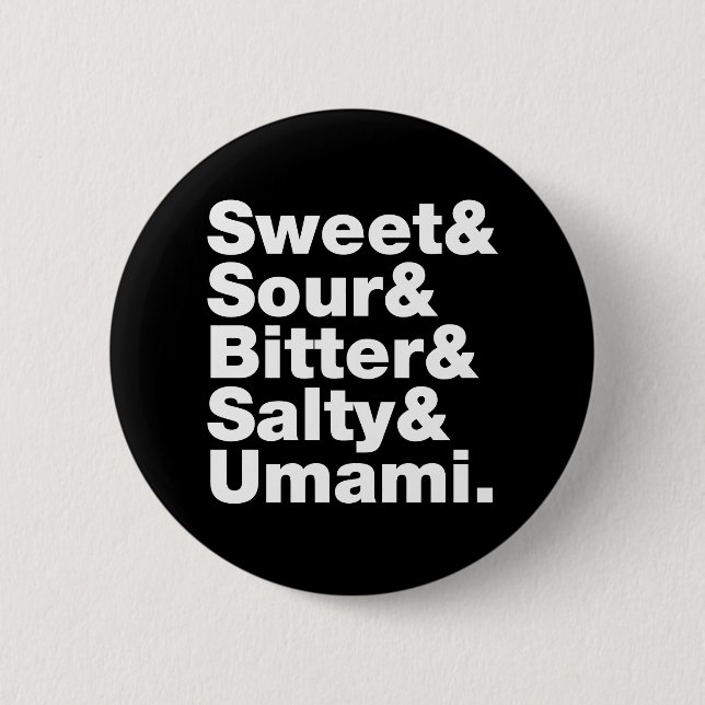 Five Basic Tastes 6 Cm Round Badge (Front)