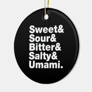 Five Basic Tastes Ceramic Ornament