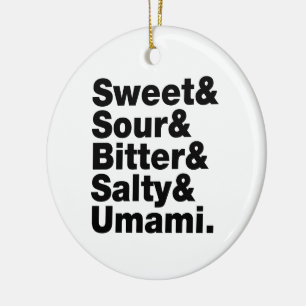 Five Basic Tastes Ceramic Tree Decoration