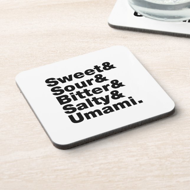 Five Basic Tastes Coaster (Left Side)