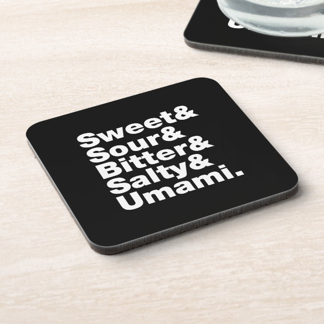 Five Basic Tastes Coaster (Left Side)