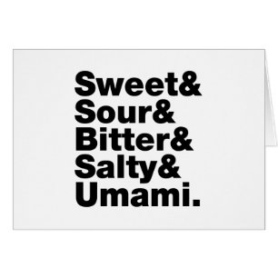 Five Basic Tastes Greeting Card