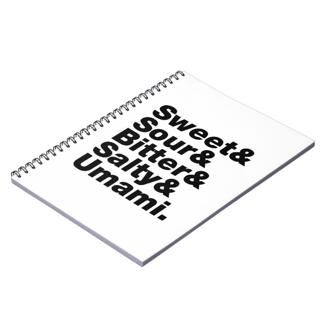 Five Basic Tastes Notebook (Left Side)