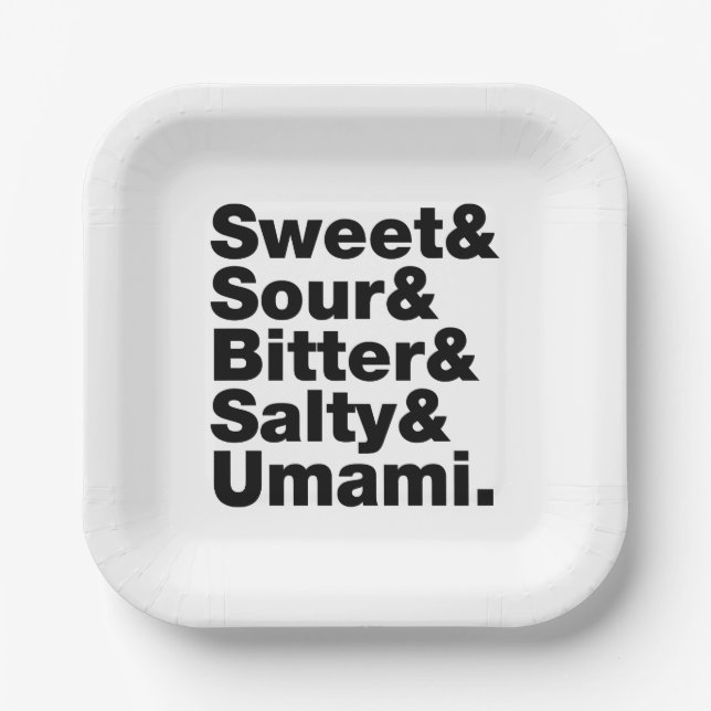 Five Basic Tastes Paper Plate (Front)