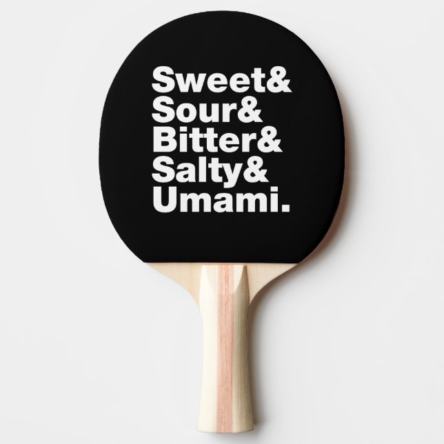 Five Basic Tastes Ping Pong Paddle (Front)
