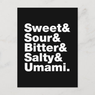 Five Basic Tastes Postcard