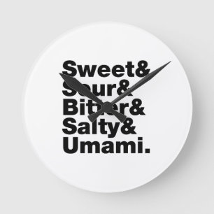 Five Basic Tastes Round Clock