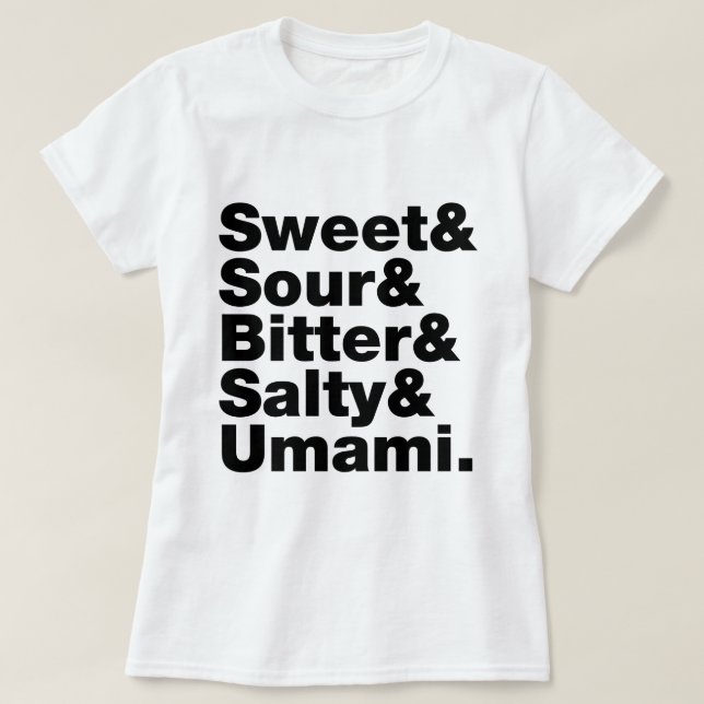 Five Basic Tastes T-Shirt (Design Front)