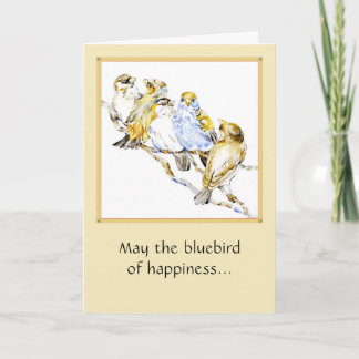 Five Birds 5x7 Folded Card watercolor