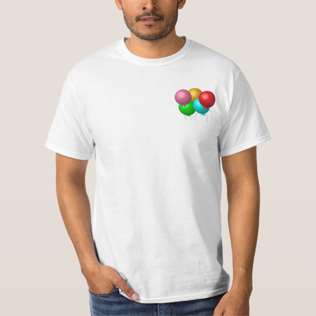 Five Birthday Balloons Custom T-Shirt (Front)