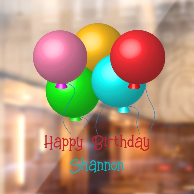 Five Birthday Balloons Customisable Text (Sheet 2)