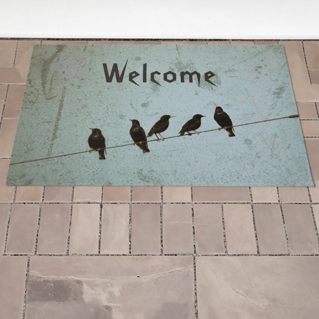 Five Black Crows on a Wire Doormat (Creator Uploaded)