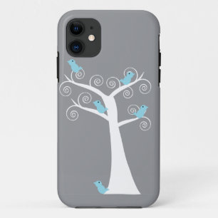 Five Blue Birds in a Tree Case