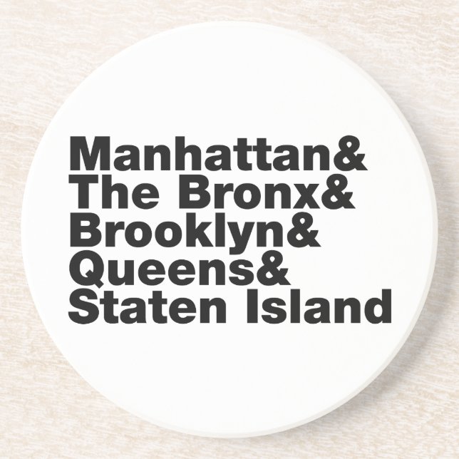 Five Boroughs ~ New York City Coaster (Front)