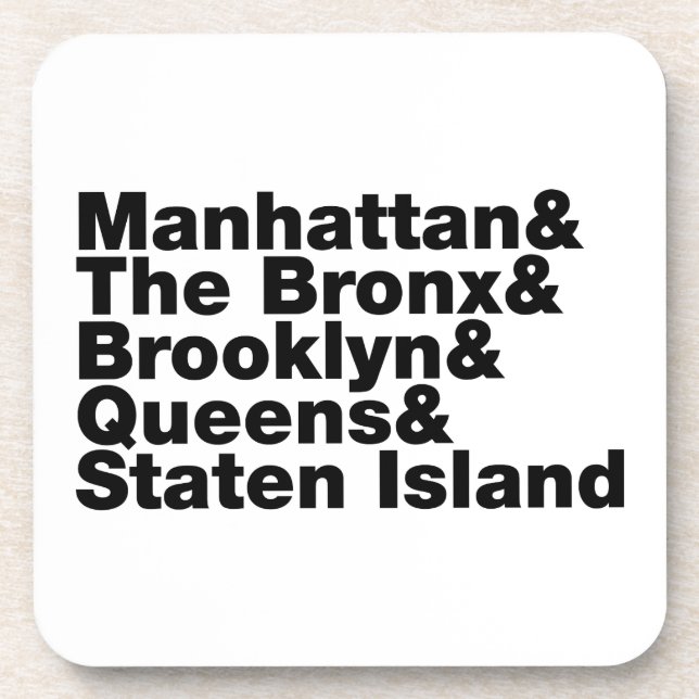 Five Boroughs ~ New York City Coaster (Front)