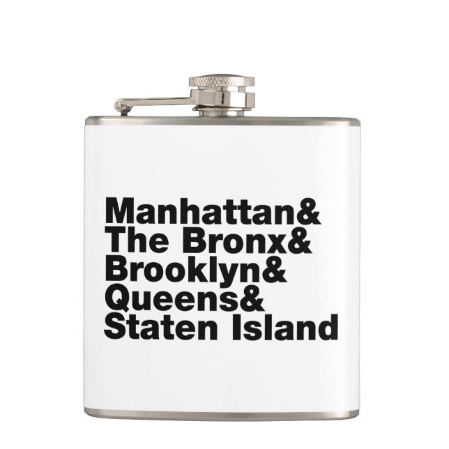 Five Boroughs ~ New York City Hip Flask (Front)